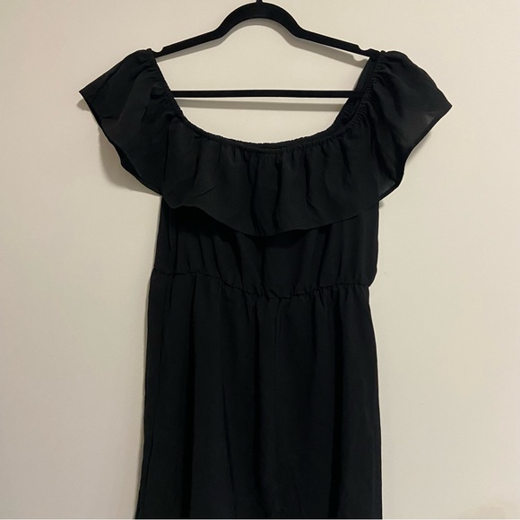 SHEIN - Off Shoulder Black Ruffle Dress - Picture 3 of 5
